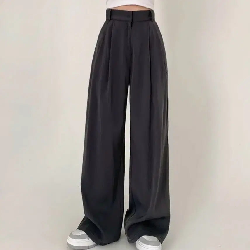 [BUNJANG] High-Waist Wide-Leg Slacks / 하이웨스트 슬랙스