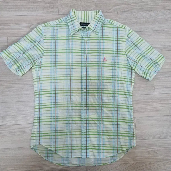 [BUNJANG] Beanpole Check Short-Sleeve Shirt (Size 100) / 빈폴 체크 반팔 셔츠(100)