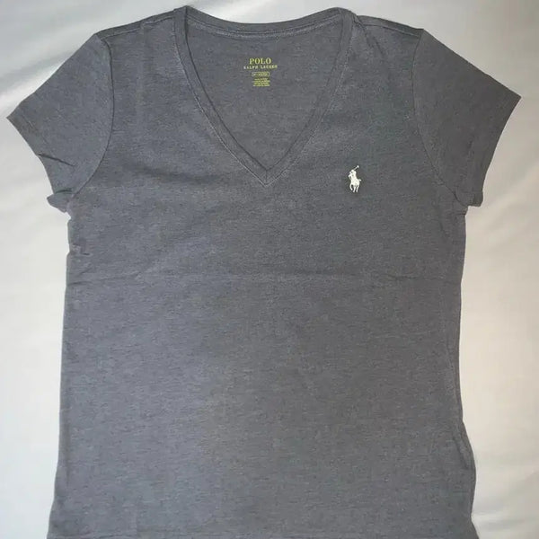 [BUNJANG] Polo Ralph Lauren Charcoal Slim Fit V-Neck T-Shirt / 폴로 차콜 슬림핏 브이넥 반팔