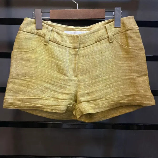 [BUNJANG] Obzee Yellow Linen Shorts / 오브제(Obzee) 옐로우 마(린넨) 숏 팬츠3.8
