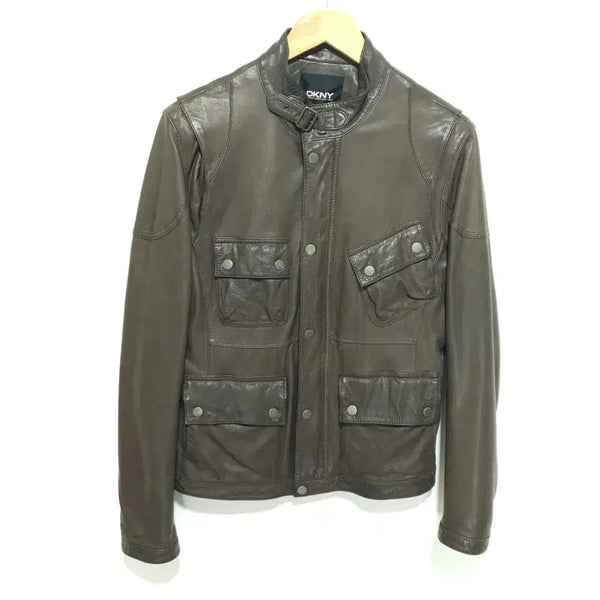 [BUNJANG] DKNY Lambskin Leather Jacket M / DKNY 양가죽 레더 자켓 M_M2061