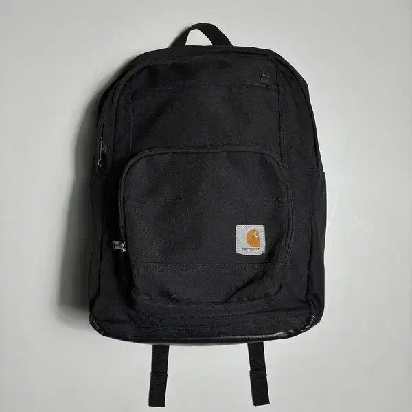 [BUNJANG] Carhartt Classic Logo Patch Black Backpack / 칼하트 클래식 로고 패치 블랙 백팩 PR2347