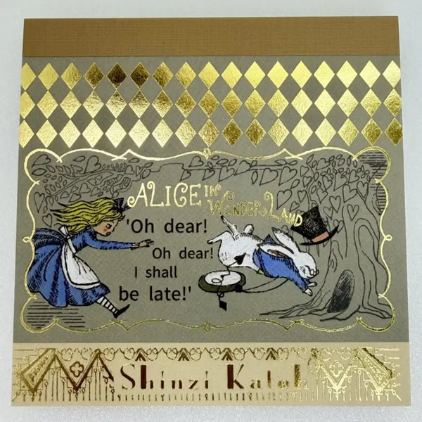 [BUNJANG] Shinzi Katoh Alice in Wonderland Illustrated Memo Pad / 일본 신지카토 일러스트 떡 메모지