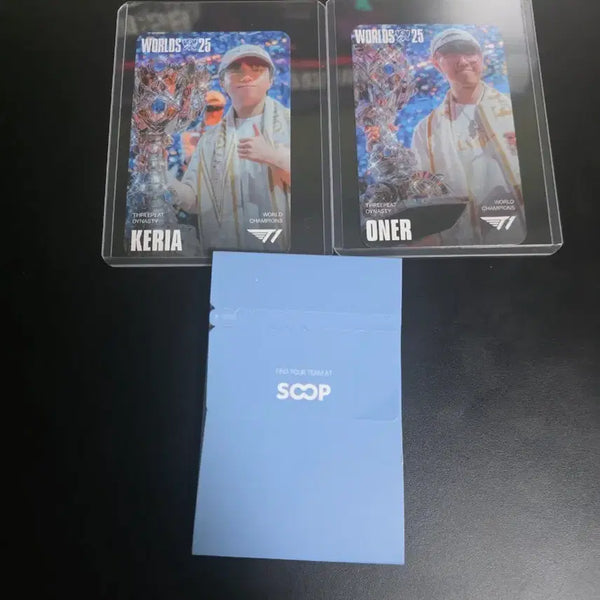 [BUNJANG] T1 Keria World Champion Photocard + Forest Group Photocard / T1 월드 챔피언 오너 케리아 포토카드+숲 단체 포토카드