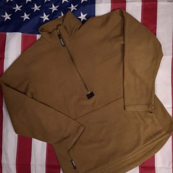 [BUNJANG] USMC Original "Coyote" Pullover Polartec Fleece - Large / 오리지날 미해병대 USMC 코요테 풀오버 폴라텍 플리스