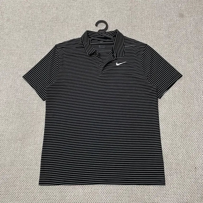 [BUNJANG] Nike Stripe Functional Half-Sleeve Polo T-Shirt L / L 나이키 스트라이프 기능성 반팔 카라티 B.8535