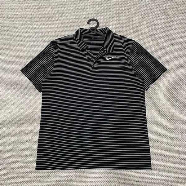 [BUNJANG] Nike Stripe Functional Half-Sleeve Polo T-Shirt L / L 나이키 스트라이프 기능성 반팔 카라티 B.8535