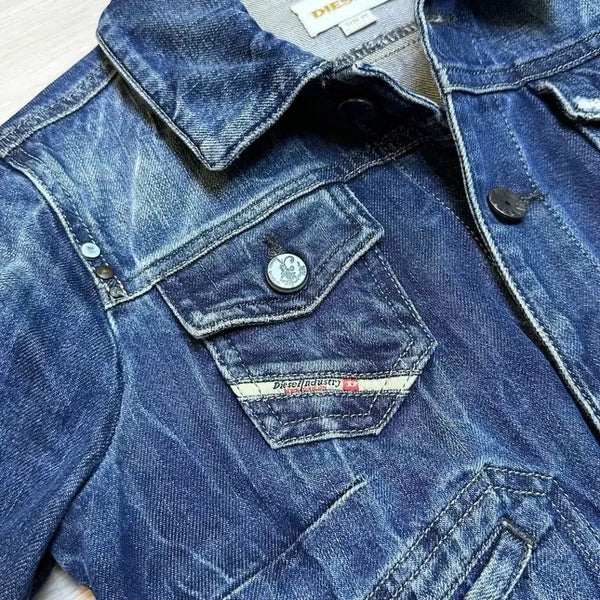 [BUNJANG] Diesel Y2K Cropped Denim Jacket / Diesel 디젤 y2k 크롭 데님 자켓