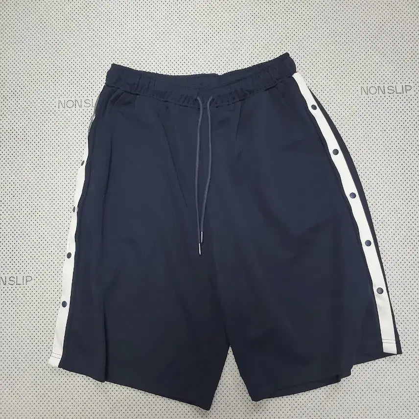 [BUNJANG] Men's Snap Button Training Shorts Navy / 남자 스냅 버튼 트레이닝 반바지 네이비