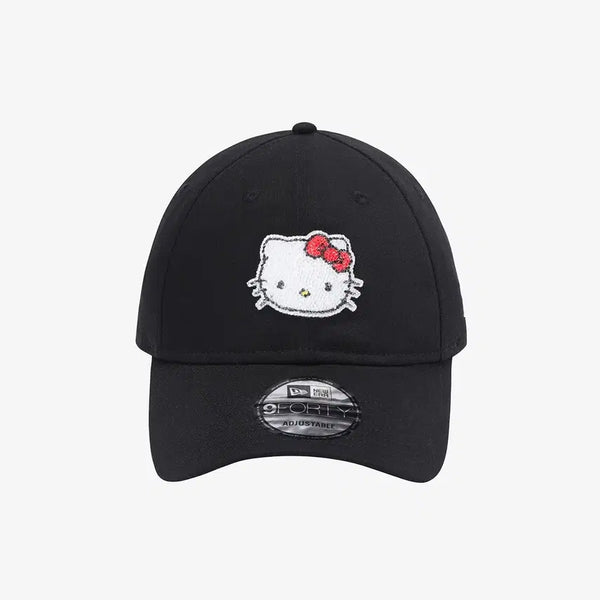 [BUNJANG] Sanrio Hello Kitty Swarovski Black Ball Cap / 뉴에라 X 산리오 헬로 키티 스와로브스키 볼캡 블랙
