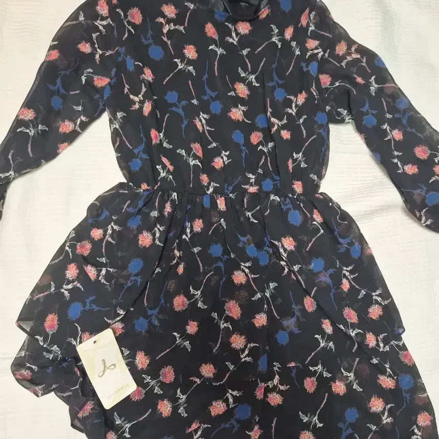[BUNJANG] ATTRANGS Chiffon Dress Floral Pattern / 아뜨랑스 쉬폰원피스