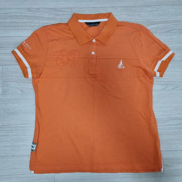 [BUNJANG] Beanpole Golf Orange Short Sleeve Polo T-Shirt (Size 100) / 빈폴 골프 오렌지 반팔 카라티 89(100)