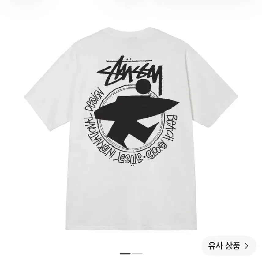 [BUNJANG] Stussy Beach Route T-shirt Natural / 스투시 비치 루트 티셔츠 내추럴
