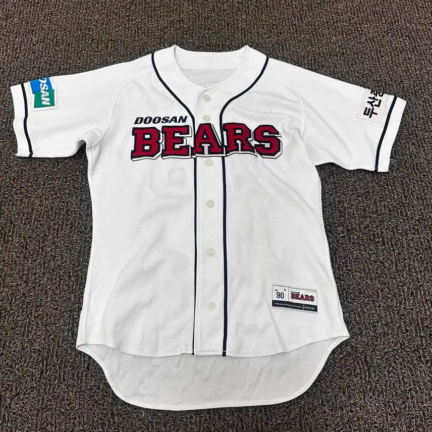 [BUNJANG] Doosan Bears Baseball Uniform Short Sleeve T-Shirt - Lee Won-seok Marking (Size S) / 두산베어스 야구 유니폼 반팔티셔츠 이원석 마킹 90(S)