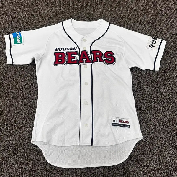 [BUNJANG] Doosan Bears Baseball Uniform Short Sleeve T-Shirt - Lee Won-seok Marking (Size S) / 두산베어스 야구 유니폼 반팔티셔츠 이원석 마킹 90(S)