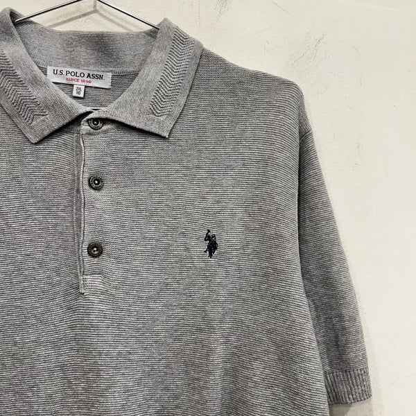[BUNJANG] US Polo Assn. Waffle Cotton Knit Short-Sleeve Polo Shirt / US POLO ASSN 와플코튼 니트 반팔 카라티
