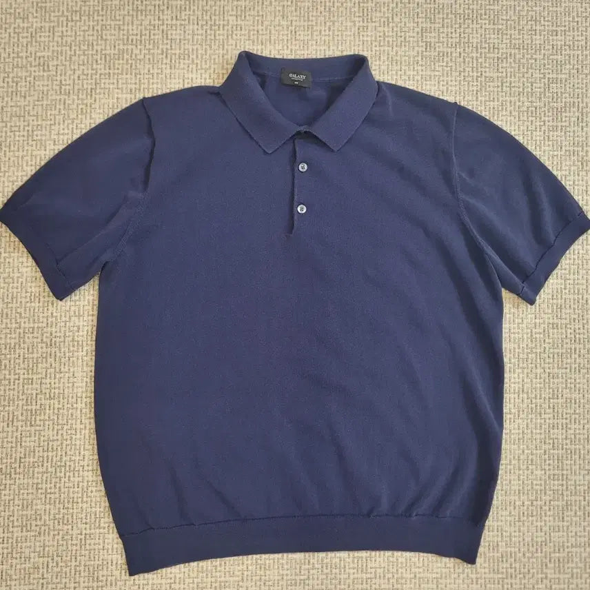 [BUNJANG] GALAXY LIFESTYLE Navy Knit Short Sleeve T-Shirt 110 / 갤럭시 네이비 니트 반팔 110