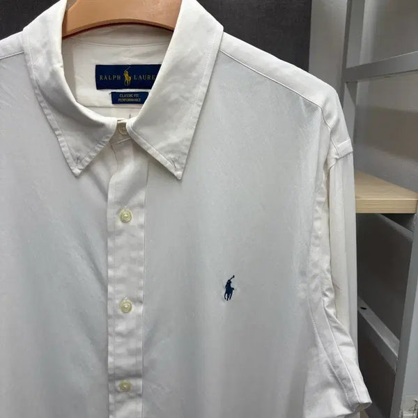 [BUNJANG] Polo Ralph Lauren White Summer Shirt / 폴로 랄프로렌 화이트 셔츠 화이트 여름용 큐알신형