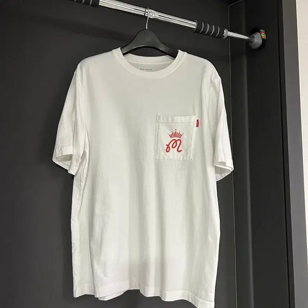 [BUNJANG] Malbon Golf White Short Sleeve T-Shirt Men's/Unisex Size S / 말본