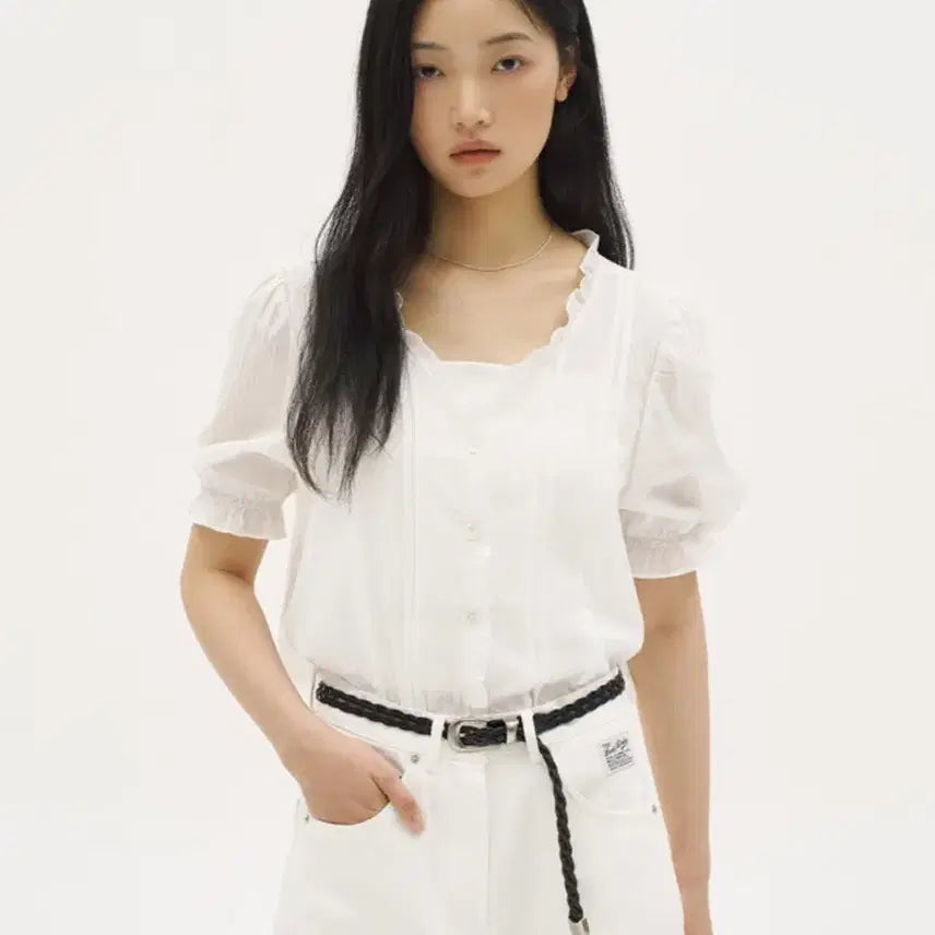 [BUNJANG] Level J Ruffle Blouse / 레벨제이 렙제이 프릴 블라우스