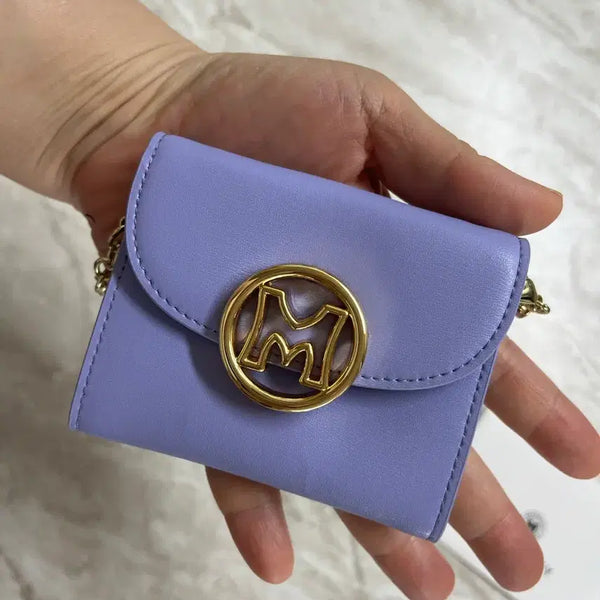 [BUNJANG] Metrociti Lavender Color Card Wallet with Chain / 메트로시티 라벤더컬러 크로스카드지갑 최종가격