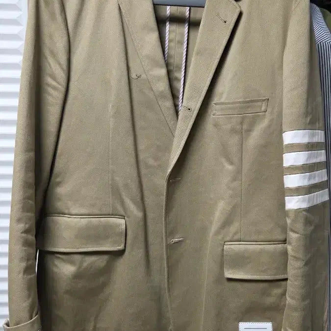 [BUNJANG] Thom Browne Cotton Twill Diagonal Stripe Sport Jacket Size 4 (105-110) / 톰브라운 코튼 트윌 사선 스포츠쟈켓 4사이즈(105 ~110) 상태좋음