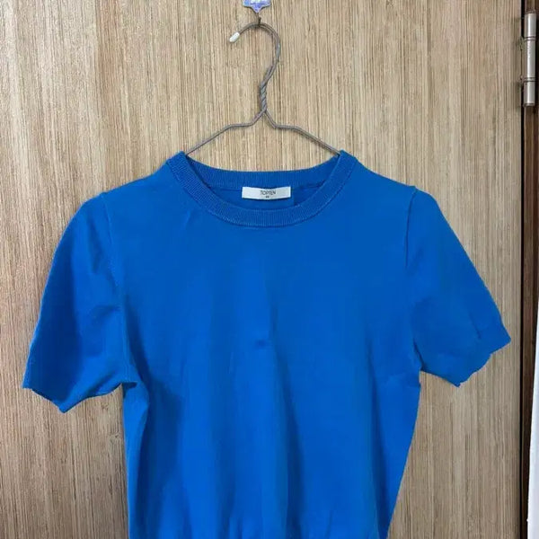 [BUNJANG] Blue Short Sleeve Knit / 블루 반팔 니트