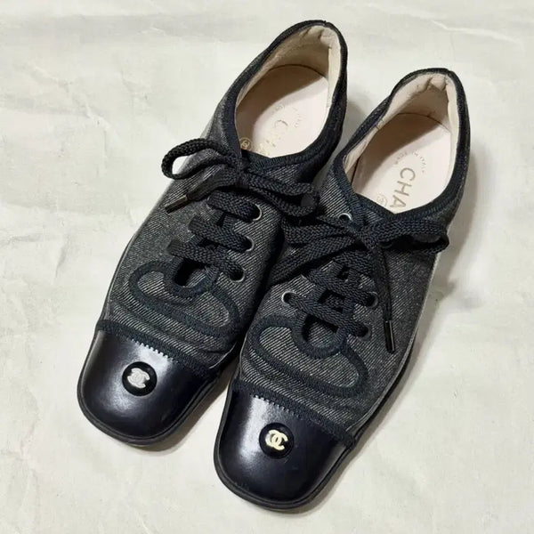 [BUNJANG] Chanel 2002 Cruise Lace-up Denim Shoes / vintage chanel 빈티지 샤넬 2002 크루즈 레이스업 데님슈즈