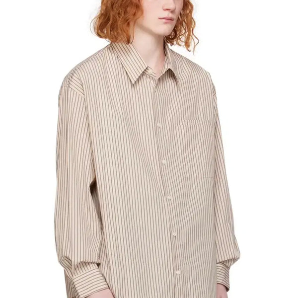 [BUNJANG] Lemaire Beige Stripe Shirt / 르메르 베이지 스트라이프 셔츠