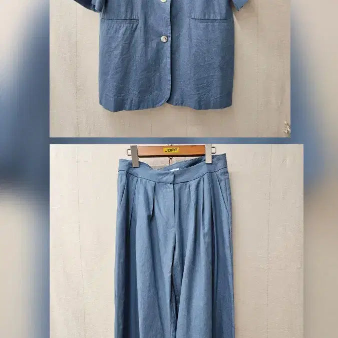 [BUNJANG] GWILIM Linen Jacket and Wide Pants Set / 린넨 자켓과 와이드바지 세트