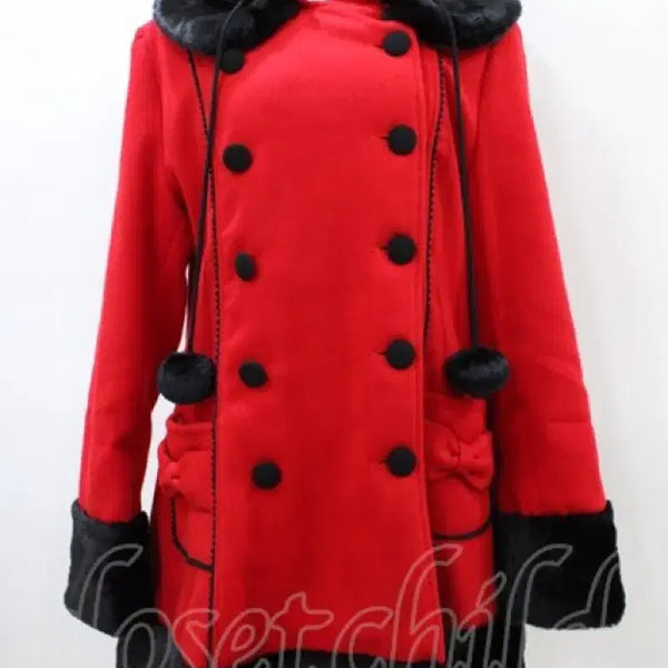 [BUNJANG] Hell Bunny Goth Punk Lolita Gothic Scene Emo Faux Fur Hooded Coat / Hell bunny 헬버니 고스펑크 고스로리 고딕 씬이모 퍼 후드 코트