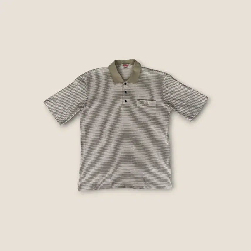 [BUNJANG] Baracuta Japan Made Stripe Pique T-Shirt / BARACUTA Japan Made 스트라이프 피케 티셔츠