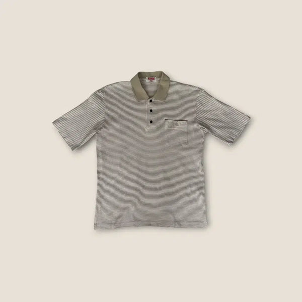 [BUNJANG] Baracuta Japan Made Stripe Pique T-Shirt / BARACUTA Japan Made 스트라이프 피케 티셔츠