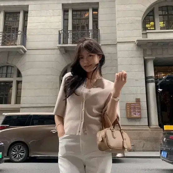 [BUNJANG] Hawa Roel Knit Jacket Beige / 하와로엘 니트자켓 hawa 베이지