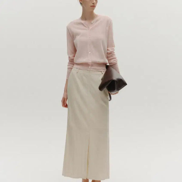 [BUNJANG] sie Amila Slit Skirt Vanilla / 시에 sie 아밀라스커트
