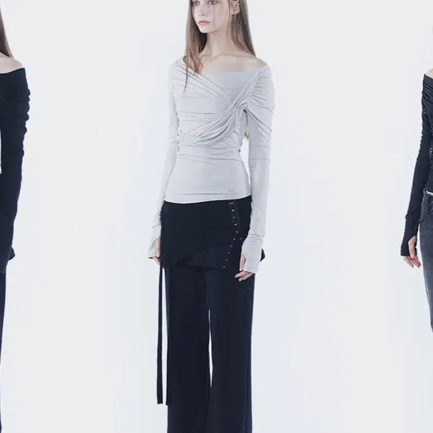 [BUNJANG] Pain Or Pleasure 25WT Draped Off Shoulder Top / 페인오어플레져 25WT DRAPED OFF SHOULDER TOP