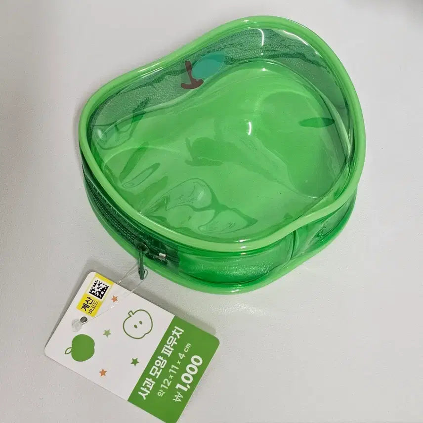 [BUNJANG] Daiso Apple Transparent Pouch / 다이소 사과 투명 파우치 새상품