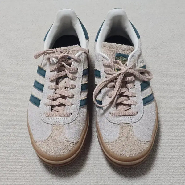 [BUNJANG] Adidas Gazelle Bold Cream White Green ID7056 / [W] 아디다스 가젤 볼드 ID7056 크림화이트 그린(225)