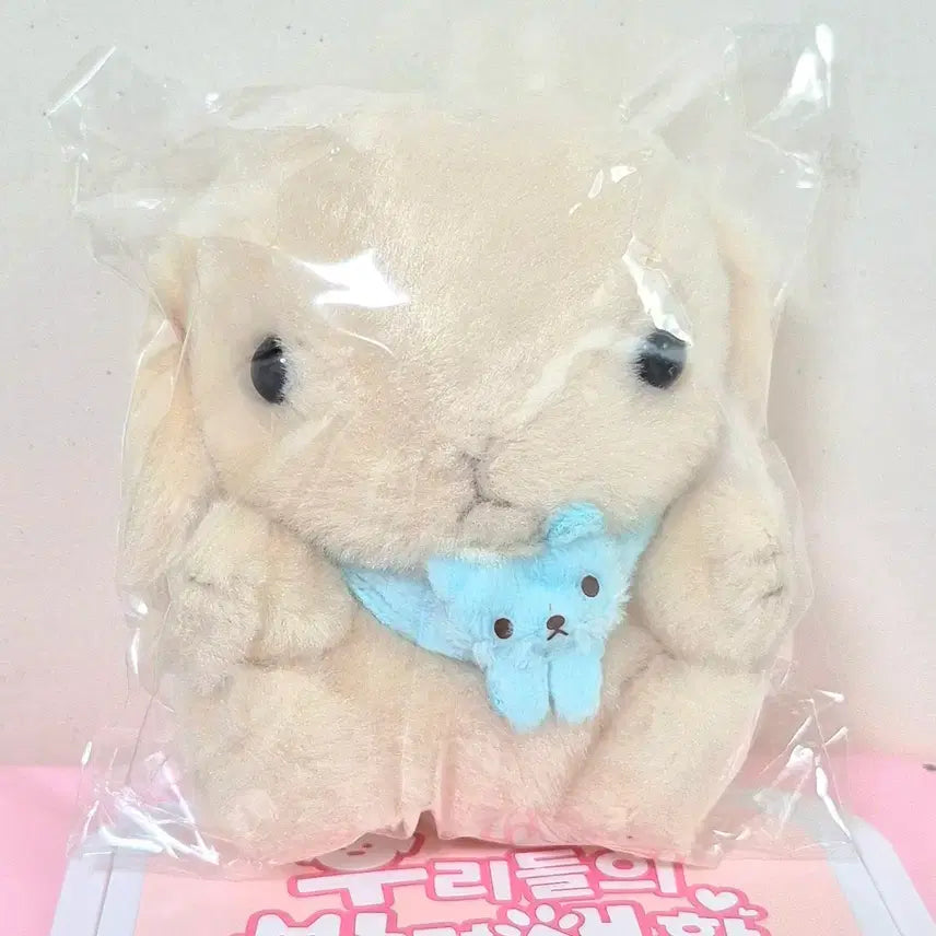[BUNJANG] Amuse Lottey Luluby Rabbit Plush Charm / 어뮤즈 아뮤즈 포테우사 연 베이지 하늘 목도리 롯삐 롯피 인형 키링