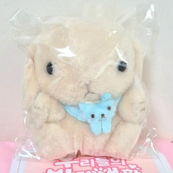 [BUNJANG] Amuse Lottey Luluby Rabbit Plush Charm / 어뮤즈 아뮤즈 포테우사 연 베이지 하늘 목도리 롯삐 롯피 인형 키링
