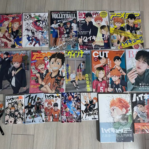 [BUNJANG] Haikyuu!! Official Magazine, Manga, Newspaper, Artbook Set / 하이큐 잡지 공식책 만화 신문 화집  세트 무료배송