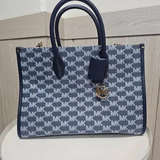 [BUNJANG] Michael Kors MK Pattern Canvas Tote Bag / 마이클코어스 토트백 캔버스 MK 패턴