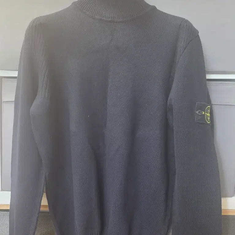 [BUNJANG] Stone Island Turtle Neck Knit Navy / 스톤아일랜드 터틀넥 니트 네이비
