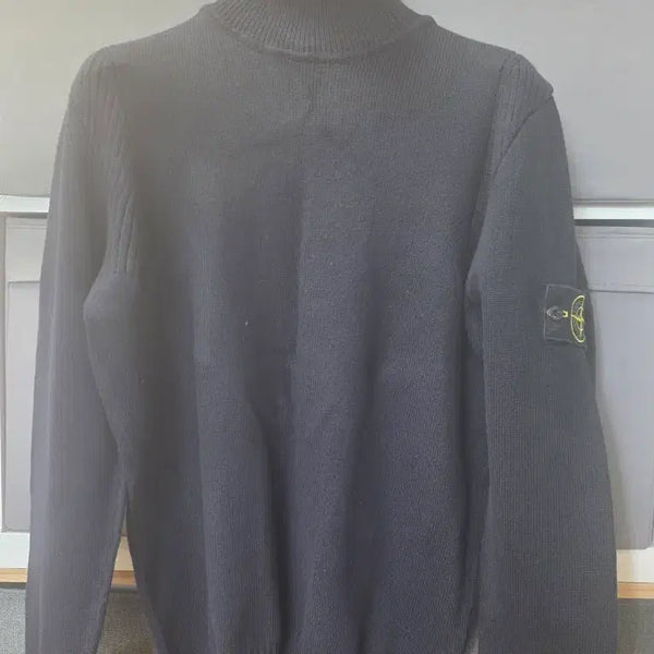 [BUNJANG] Stone Island Turtle Neck Knit Navy / 스톤아일랜드 터틀넥 니트 네이비