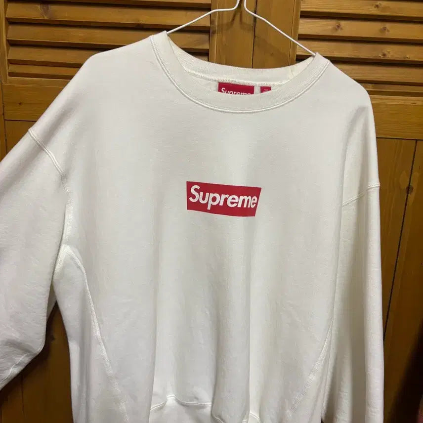 [BUNJANG] Supreme Box Logo Sweatshirt White / 슈프림 맨투맨