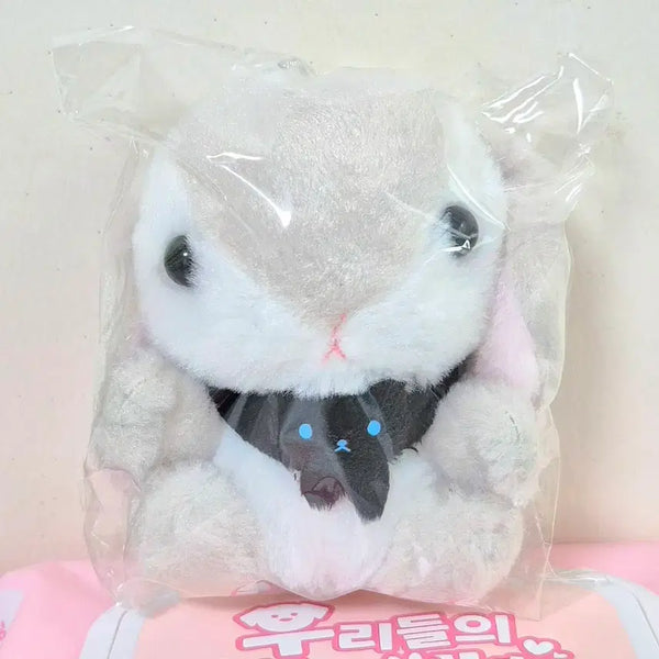 [BUNJANG] Amuse Poteusa Gray Rabbit Plush Keychain / 어뮤즈 아뮤즈 포테우사 그레이 회색 블랙 목도리 롯삐 롯피 인형 키링