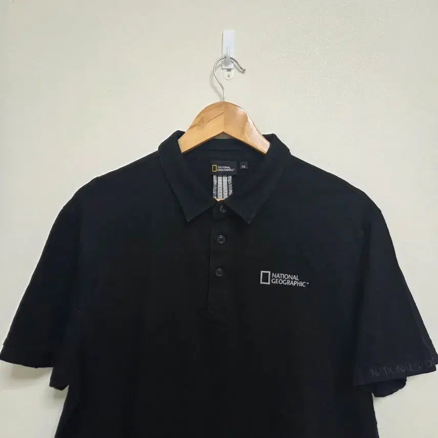 [BUNJANG] National Geographic Black Collar T-shirt (Size 100) / 내셔널지오그래픽 반팔 카라티 블랙(100사이즈)