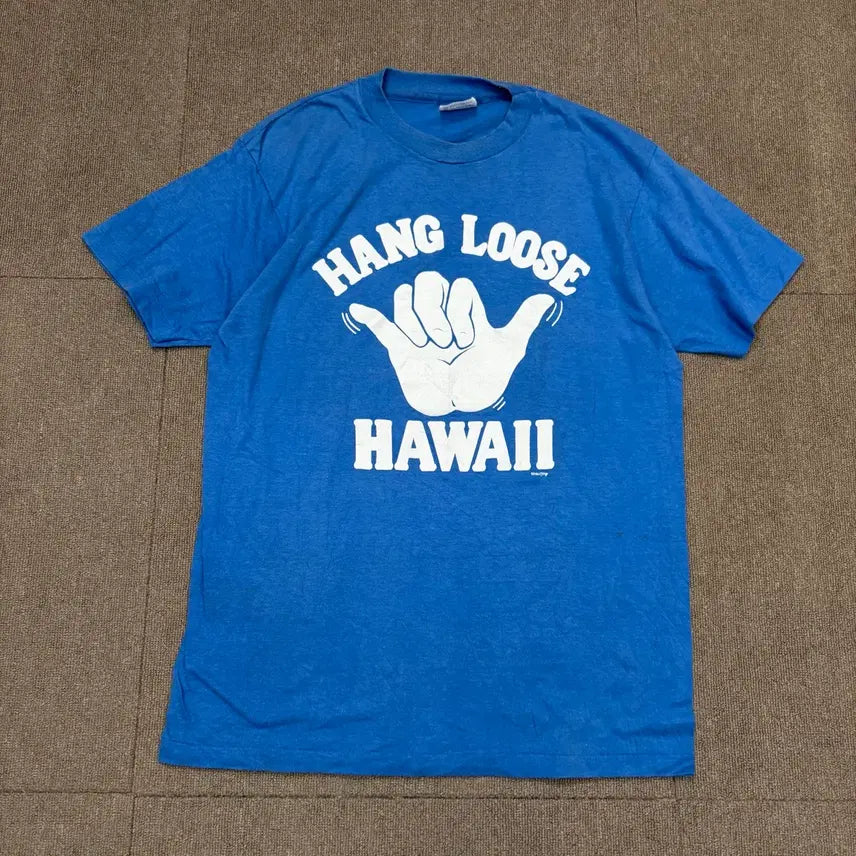 [BUNJANG] 90s Hanes Hang Loose Hawaii Graphic T-Shirt / 90s hanes Hang Loose Hawaii 빈티지 티셔츠