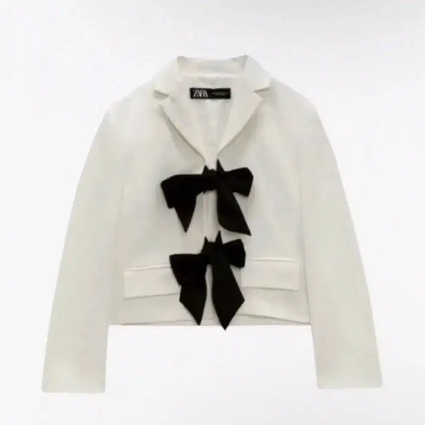 [BUNJANG] Zara Contrast Tie Blazer Jacket / 자라 콘트라스트 타이 블레이저 자켓