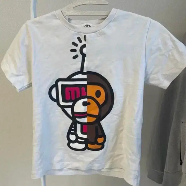 [BUNJANG] BAPE Milo White T-Shirt / 베이프 마일로 흰색 화이트 반팔
